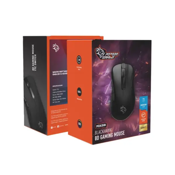 PORODO BLACKHAWK 8D GAMING MOUSE | PDX318